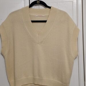 Olivaceous Beige V-Neck Women's Sweater